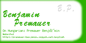 benjamin premauer business card